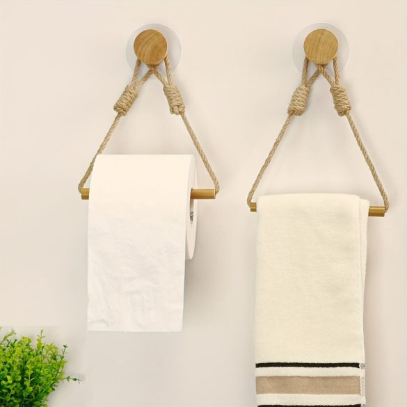 2er-Set Holz-Handtuchhalter - Wandmontierter Papierhandtuchspender