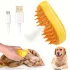 3-in-1 USB-Dampfbürste für Katzen und Hunde, Silikon-Pflege-Massagebürste