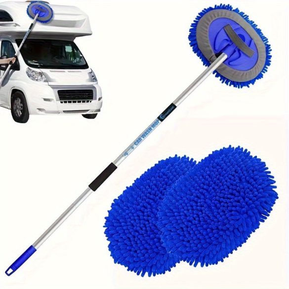 Autowasch-Mopp mit verstellbarer Länge, extralangem Griff und 2-in-1 abnehmbarem Design