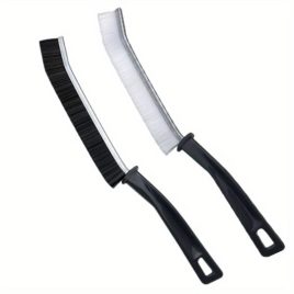   2er-Set Fugenreinigerbürste mit langem Griff, harte Borstenbürste