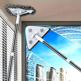   Joybos 2-in-1 Wisch- und Fensterreinigungsset - Mit verlängerbarem Griff