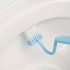 Blaue V-förmige WC-Reinigungsbürste mit Aufhängeschlaufe