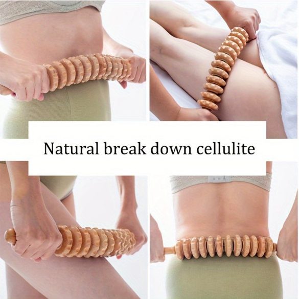 Gebogenes Holztherapie-Massagegerät mit Rollen