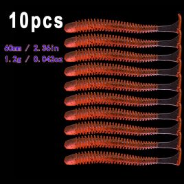 10 Stk. Weicher Silikon Wurmköder