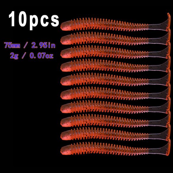 10 Stk. Weicher Silikon Wurmköder