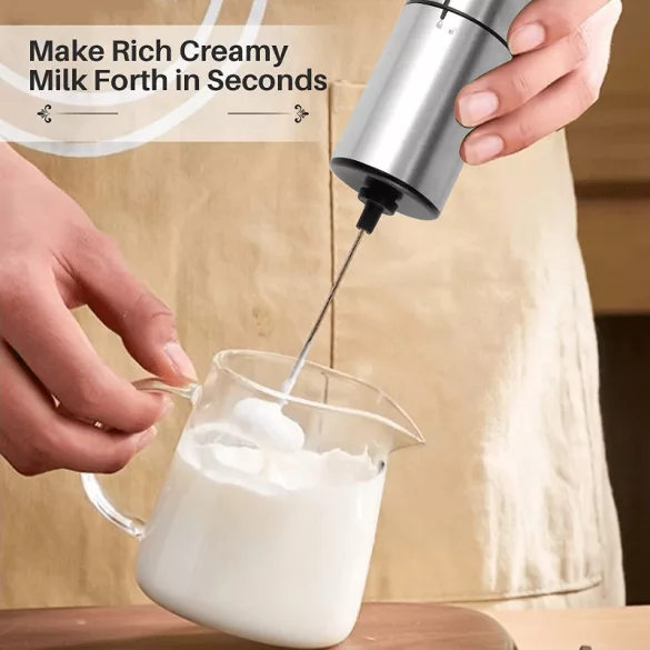 Schneller und einfacher elektrischer Milchaufschäumer für Kaffee und mehr