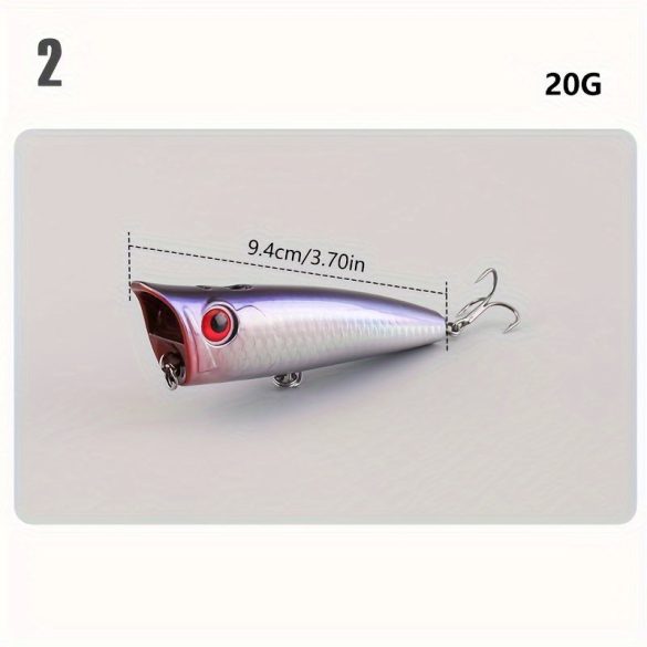 Spray Water Wave Kletterköder, Wasseroberfläche Weitwurf, Schwimmender Wasserschlag Gummieinsatz Leuchtendes Geräusch Verformender Mund Bass Kunstköder 1 Stk.