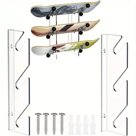   Acryl-Skateboardhalter – Wandmontage horizontaler Skateboard- und Snowboardhalter