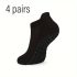 4 Paar Damen-Pilates-Socken, rutschfeste Noppen
