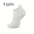 4 Paar Damen-Pilates-Socken, rutschfeste Noppen