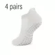 4 Paar Damen-Pilates-Socken, rutschfeste Noppen