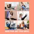 4 Paar Damen-Pilates-Socken, rutschfeste Noppen