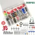 187-teiliges Angelzubehör-Set - Mit Zubehörbox, Haken, Köderteilen, Senkern