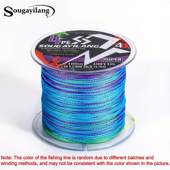 Sougayilang 4-fädige PE geflochtene Angelschnur - stark, langlebig und haltbar
