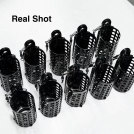 3 Stück Metall-Karpfen-Futterkorb, Köderhalter und Senker