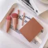 5-teiliges Tragbares Mini-Schminkpinsel-Set mit Spiegel und Etui