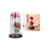 Ewige Rose mit LED-Lampe in Glasglocke – Romantisches Geschenk und Dekoration
