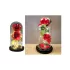 Ewige Rose mit LED-Lampe in Glasglocke – Romantisches Geschenk und Dekoration