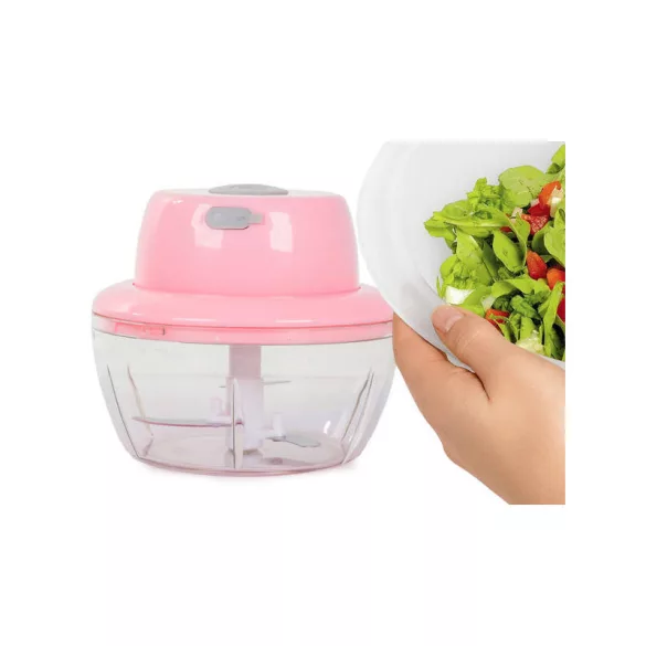 Elektrischer Gemüse- und Zwiebelhacker – USB Aufladbar, Edelstahlklinge