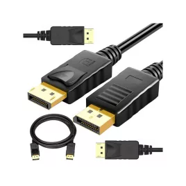   DisplayPort Kabel 1,8 m – DP 1.2 Video- und Audioübertragung, Full HD / 4K kompatibel