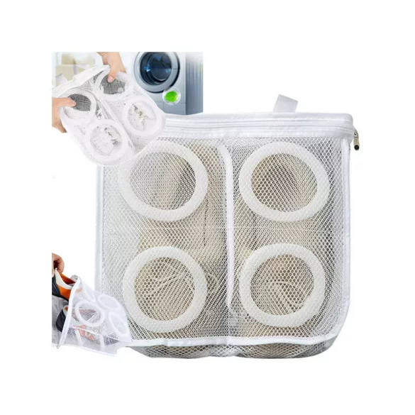 Netz-Schuh- und Unterwäsche-Waschbeutel mit Reißverschluss – Geräumige, Taschen-Schutzbeutel für Maschinenwäsche