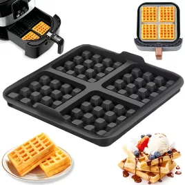   Quadratische Waffelform - Antihaft-Backblech für 3,8-6,6 l Heißluftofen, spülmaschinenfest