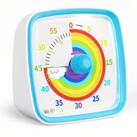   Yunbaoit Regenbogen-Visueller Timer mit Nachtlicht, 60-Minuten-Countdown, 2 AAA-Batterien