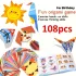 108-teiliges kreatives Origami-Papierfaltset, 54 Origami-Motive, Schritt-für-Schritt-Anleitung