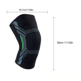   Kompressions-Knieschiene mit großer Dehnung für Training, Laufen, Fitnessstudio XL Größe (18,7×28 cm)