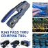 50-tlg. Starkes RJ45 Crimp-Set mit Kabeltester und Schneider - Für Cat5e/Cat5/Cat6 Ethernet