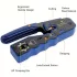 50-tlg. Starkes RJ45 Crimp-Set mit Kabeltester und Schneider - Für Cat5e/Cat5/Cat6 Ethernet