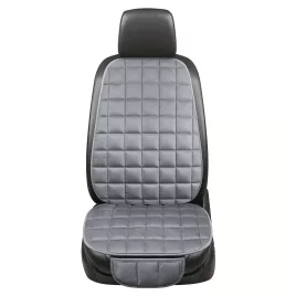   2-teiliges Autositzkissen-Set mit weichem Plüschbezug, Aufbewahrungstaschen und Memory-Schaum Beige