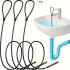 Extra langer Abflussreiniger aus rostfreiem Stahl mit Nylonbeschichtung für Waschbecken, Badewannen und Duschabflüsse