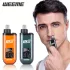 WEEME Herren USB-betriebener Ohr- und Nasenhaarschneider mit LCD-Display, wiederaufladbar, Schwarz