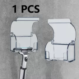   Selbstklebender, wasserdichter Rasiererhalter für Duschwand Transparent