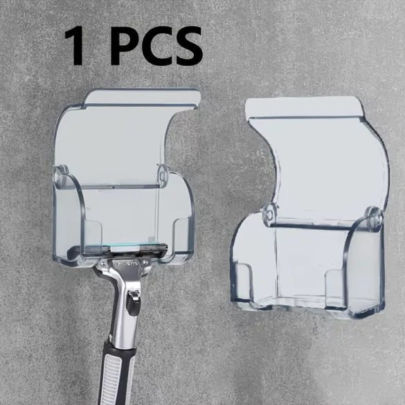 Selbstklebender, wasserdichter Rasiererhalter für Duschwand Transparent