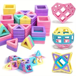   40er Set magnetische Bausteine, STEM Lernspielzeug für Kinder, zufällige Farbe/Stil