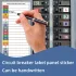 Schalteretiketten-Set, beschreibbar für Elektropanel, Verteilerkasten und Abdeckung - D11