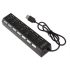 7-Port USB-Hub mit Schalter - Schwarz