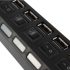 7-Port USB-Hub mit Schalter - Schwarz