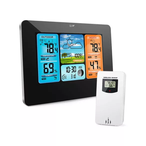 Kabellose Wetterstation mit Hygrometer für DCF-Empfang