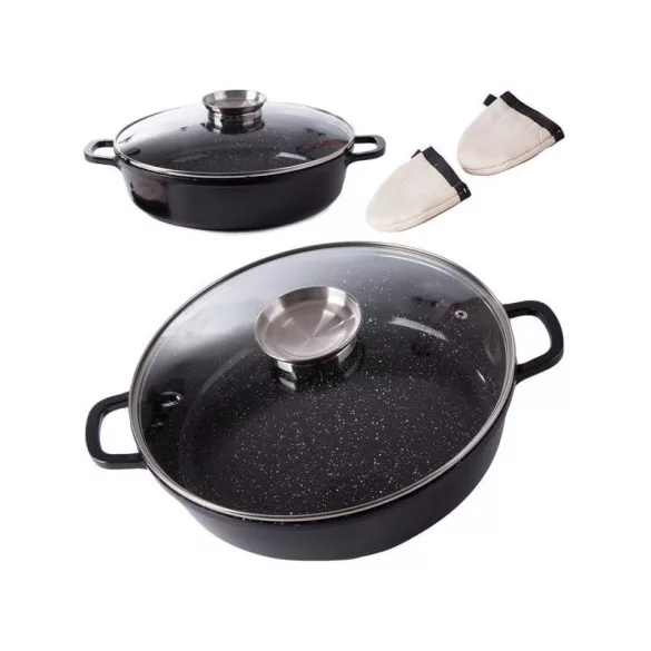 Großer 6-Liter-Induktions-Gas-Topf für Kochen und Backen mit Gewürzaromatisierer