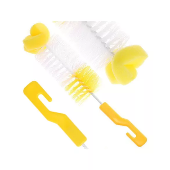 Glasreiniger-Schwamm mit Flaschenbürste - Küchen- und Haushaltreinigungswerkzeug - Glasreinigung