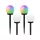 4 bunte RGB Solar-Gartenkugellampen 10 cm