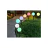 4 bunte RGB Solar-Gartenkugellampen 10 cm