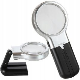 Leselampe mit 3-fach Vergrößerung und Glaslinse