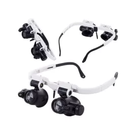 Uhrmacher-Lupenbrille Reparatur 8x 23x LED