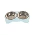 Metall-Doppelnapf für Hunde 350ml x 2