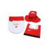 Weihnachts-Badezimmer-Set Miklós Teppich mit WC-Sitzbezug