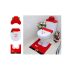 Weihnachts-Badezimmer-Set Miklós Teppich mit WC-Sitzbezug